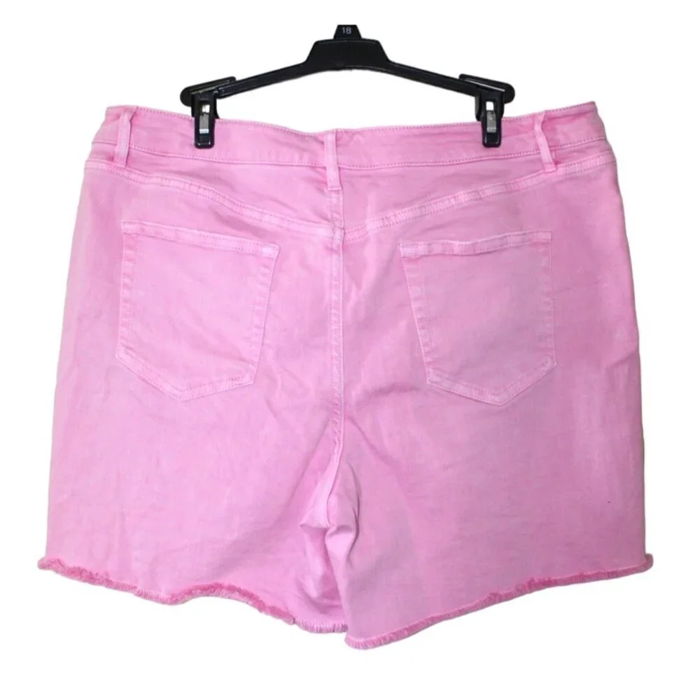 Candace Cameron Bure Pink women's short Size 16 summer high waist Distressed